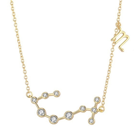 Crystal & 18K Gold-plated Scorpio Necklace - Picture 3 of 5